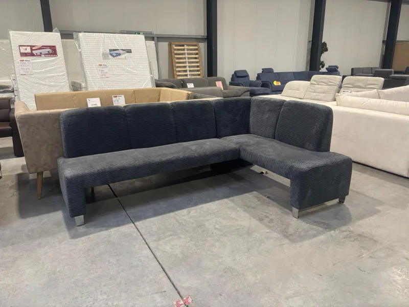 Eckbank Cord Anthrazit 244x157 cm Esszimmer D&D Hamm