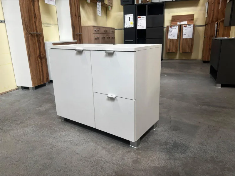 Waschbeckenunterschrank weiß matt 70x35x53 cm