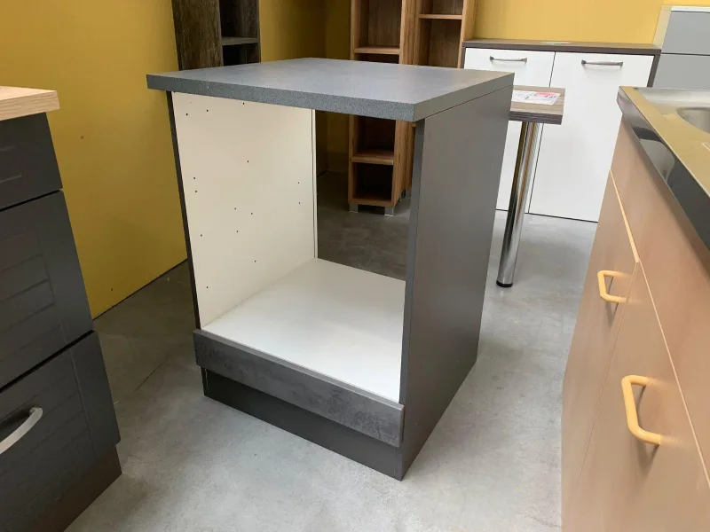 Herdumbauschrank 60x60x85cm Anthrazit/Graphit Betonoptik