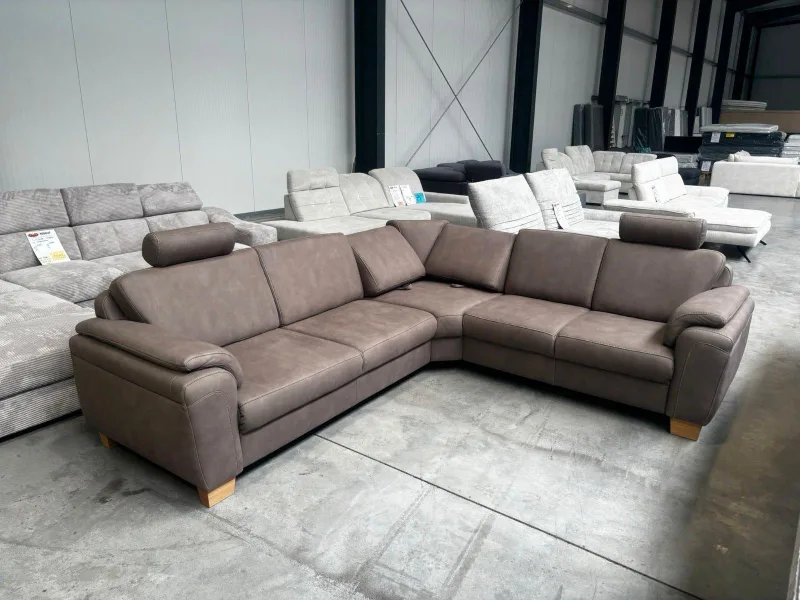Ecksofa Zehdenick Nougat Federkern Relaxfunktion - Bild 2