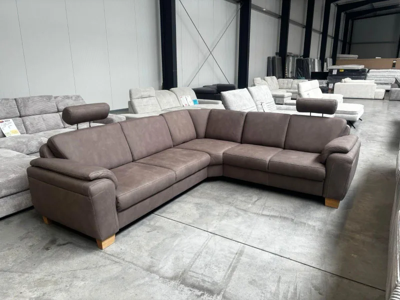 Ecksofa Zehdenick Nougat Federkern Relaxfunktion - Bild 5