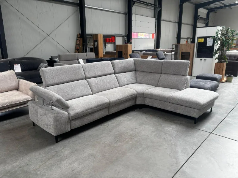 Ecksofa Zehdenick ecru-grau elektrisch relaxen - Bild 4