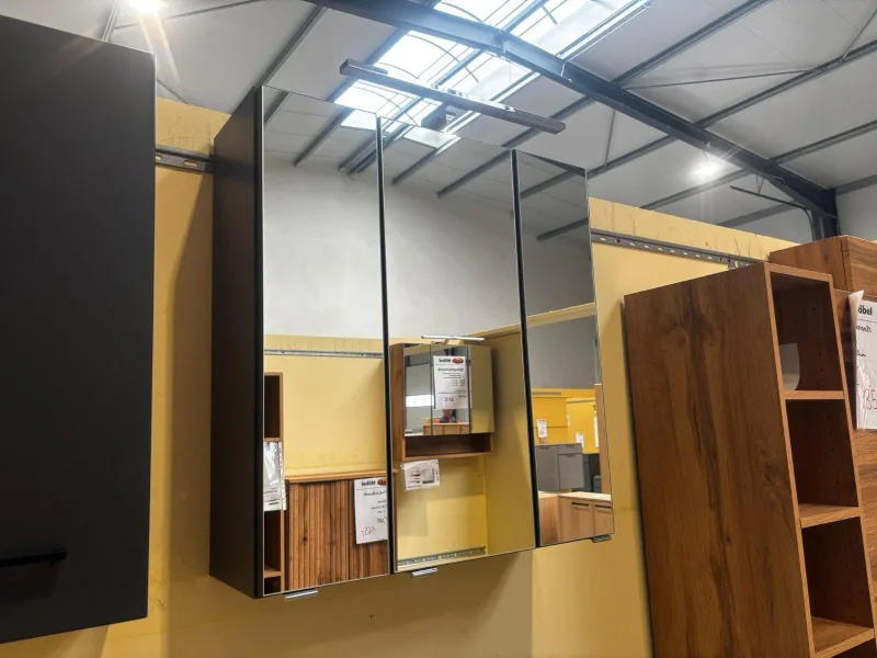Spiegelschrank LED Grafit 60x21x64 cm