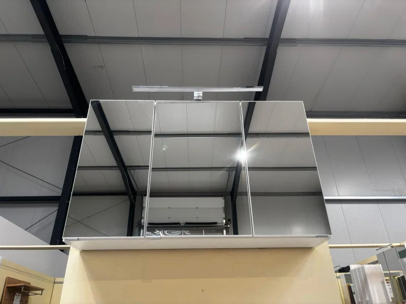 Spiegelschrank weiß 100 cm LED-Beleuchtung Softclose - Bild 4