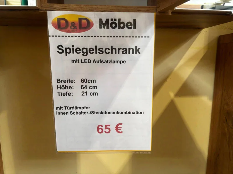 Spiegelschrank LED Wotaneiche 60x21x64 cm - Bild 3