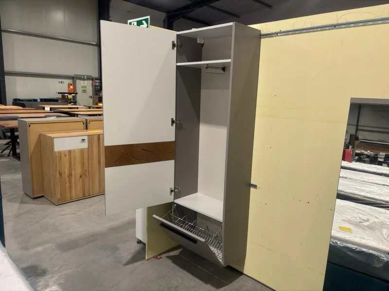 Hänge-Garderobenschrank Grau/Wildeiche 60x35x183cm - Bild 2