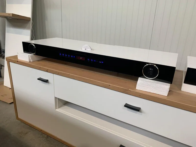 Soundbar 2.1 Bluetooth weiß hochglanz 100x35x8cm