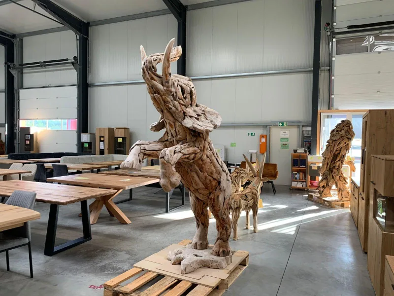 Elefanten-Skulptur Teak Handarbeit Unikat