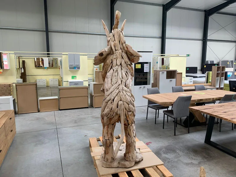 Elefanten-Skulptur Teak Handarbeit Unikat - Bild 3