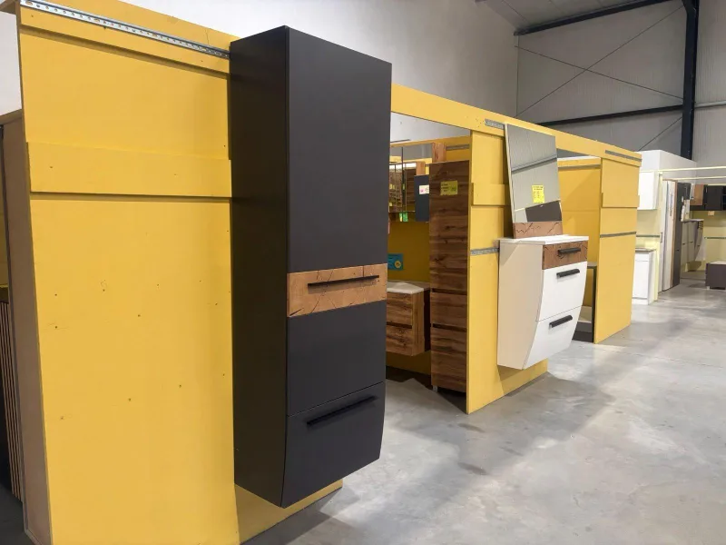 Hängeschrank Grau/Wildeiche 60x35x183 cm Wittenbreder