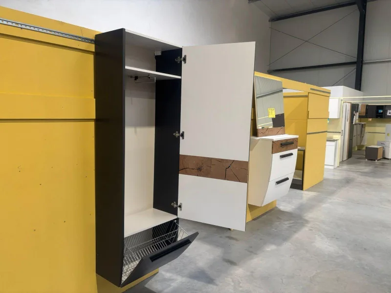Hängeschrank Grau/Wildeiche 60x35x183 cm Wittenbreder - Bild 2