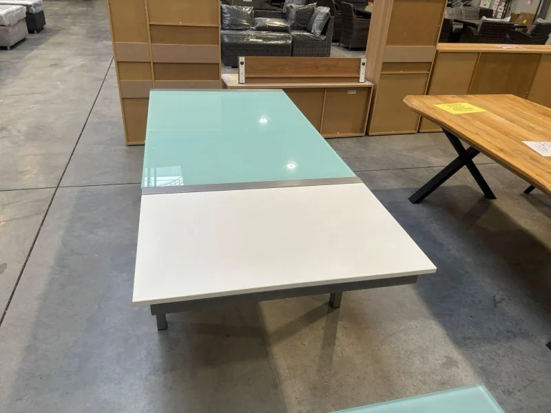 Auszieh-Esstisch Milchglas 152x95 cm, ausziehbar 213 cm - Bild 5
