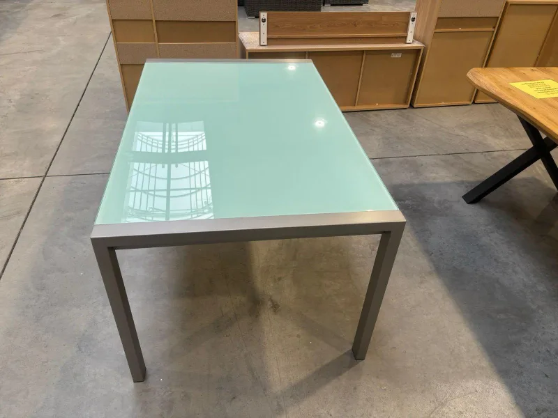 Auszieh-Esstisch Milchglas 152x95 cm, ausziehbar 213 cm - Bild 8