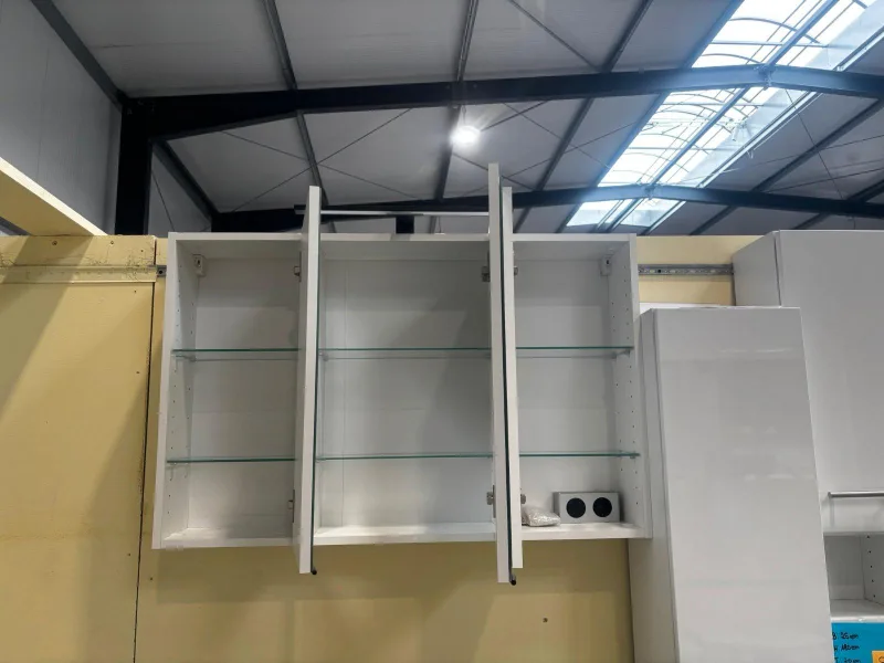 Spiegelschrank weiß mit LED 100x21x64 cm Bad - Bild 2
