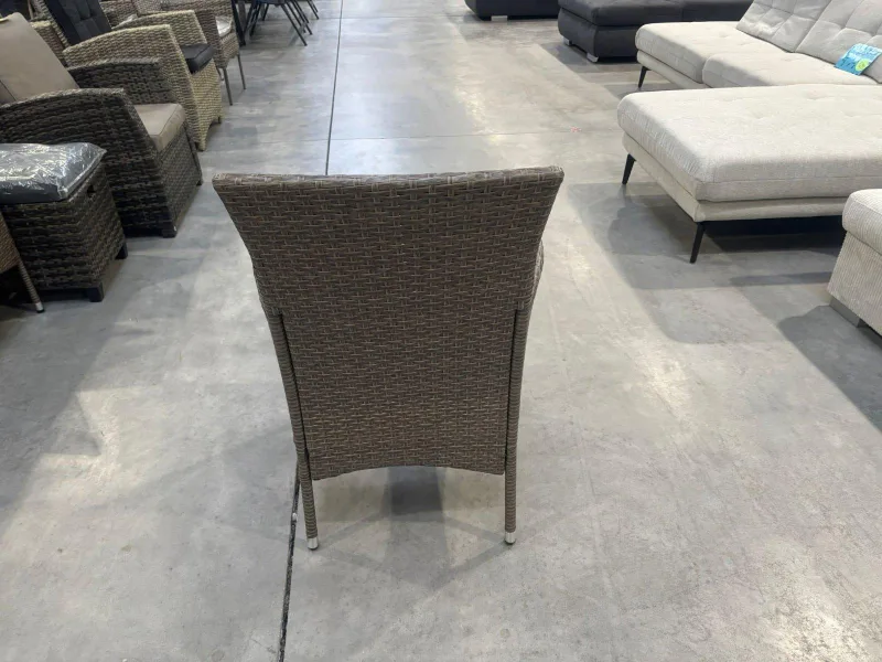 Gartenstuhl Polyrattan braun-grau (56x62x89 cm) - Bild 5