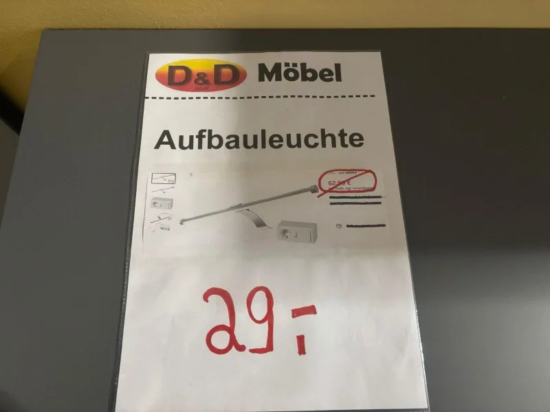 LED Aufsatzleuchte silberfarben 40 cm mit Steckdose - Bild 3