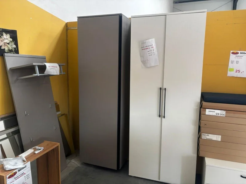 Garderobenschrank MDF Grau matt 60x39x202 cm