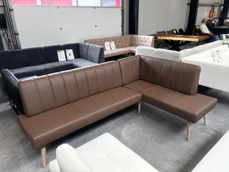 Eckbank Softlux Braun 244x175 cm Kunstleder