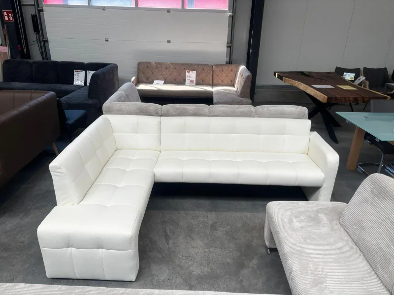 Eckbank Kunstleder SOFTLUX altweiß 245x157 cm