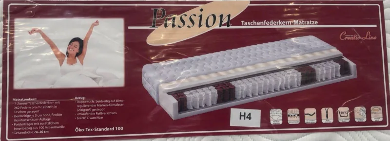 Taschenfederkernmatratze 90x200 cm H4 20 cm hoch - Bild 4