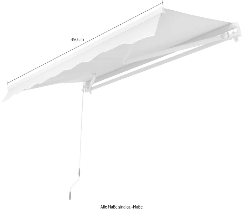 Klemm-Markise 350x150 cm orange-braun Aluminium - Bild 6