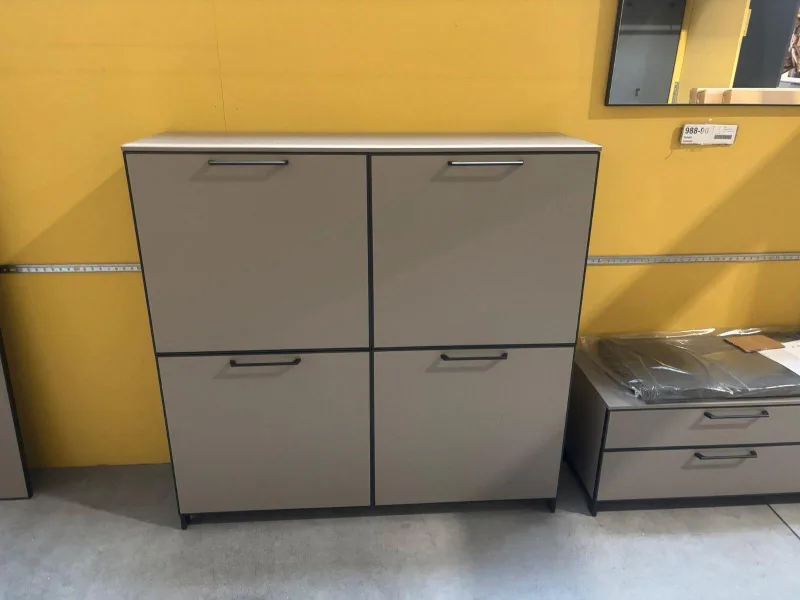 XXL Schuhschrank Voss Möbel 125x36x123 Fango-Anthrazit - Bild 3
