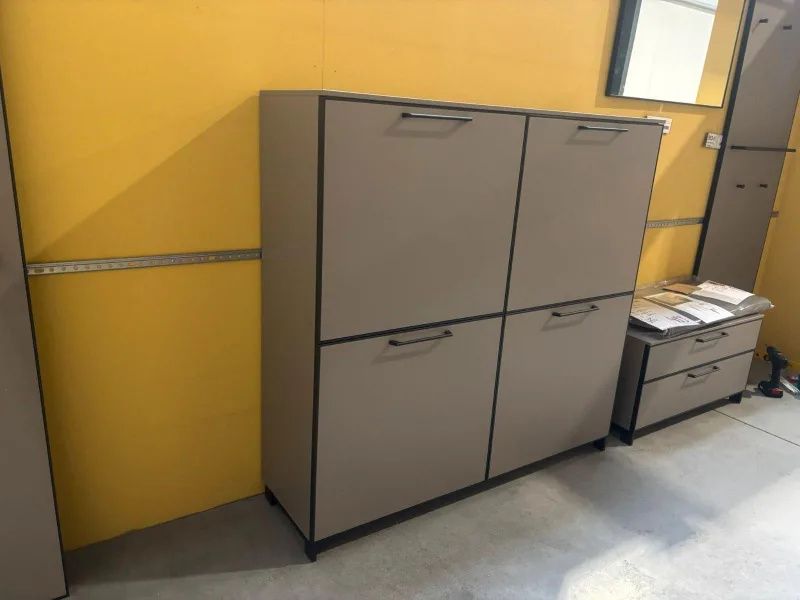 XXL Schuhschrank Voss Möbel 125x36x123 Fango-Anthrazit - Bild 4