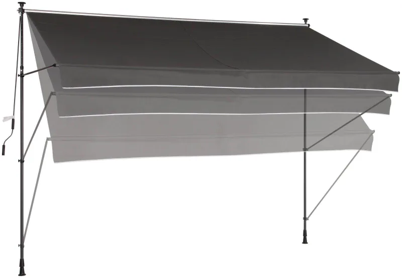 Klemm-Markise Anthrazit Polyester 300x150 cm - Bild 2