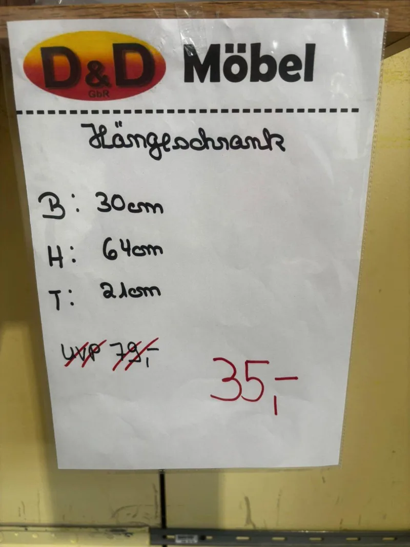 Bad-Hängeschrank Wotaneiche grau 30x21x64 cm - Bild 3
