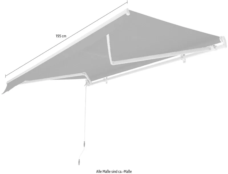 Gelenkarm-Markise Polyester gelb-grau 195x150 cm - Bild 6