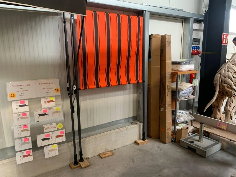 Senkrechtmarkise Orange-Braun 120x225cm Aluminium