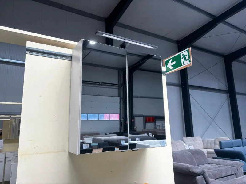 Spiegelschrank weiß 60x21x64 cm mit LED