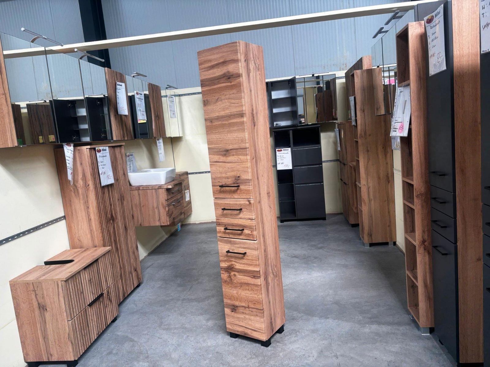 Hochschrank Badmöbel Wotaneiche 30x27x180 cm