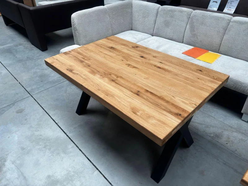 Esstisch Eiche massiv 140x90 cm X-Gestell