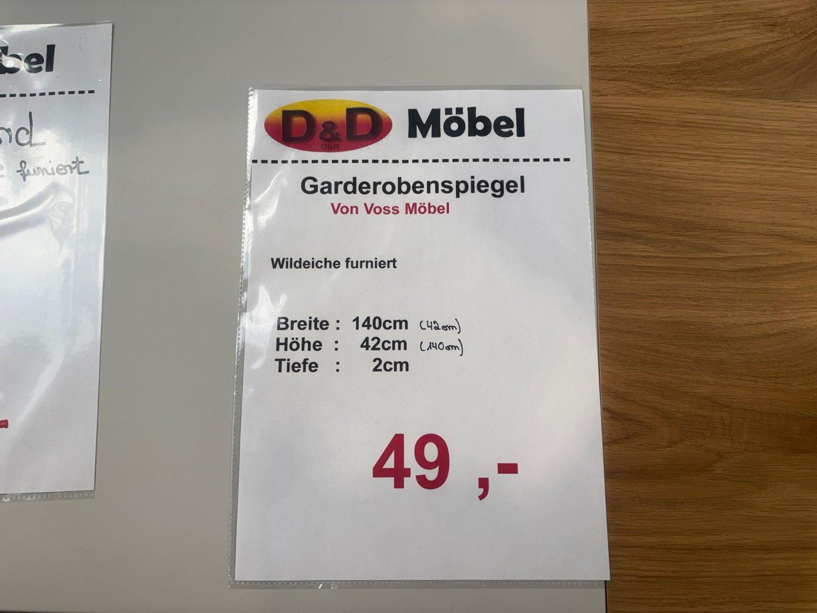 Garderobenspiegel Wildeiche 140x2x42 cm - Bild 2