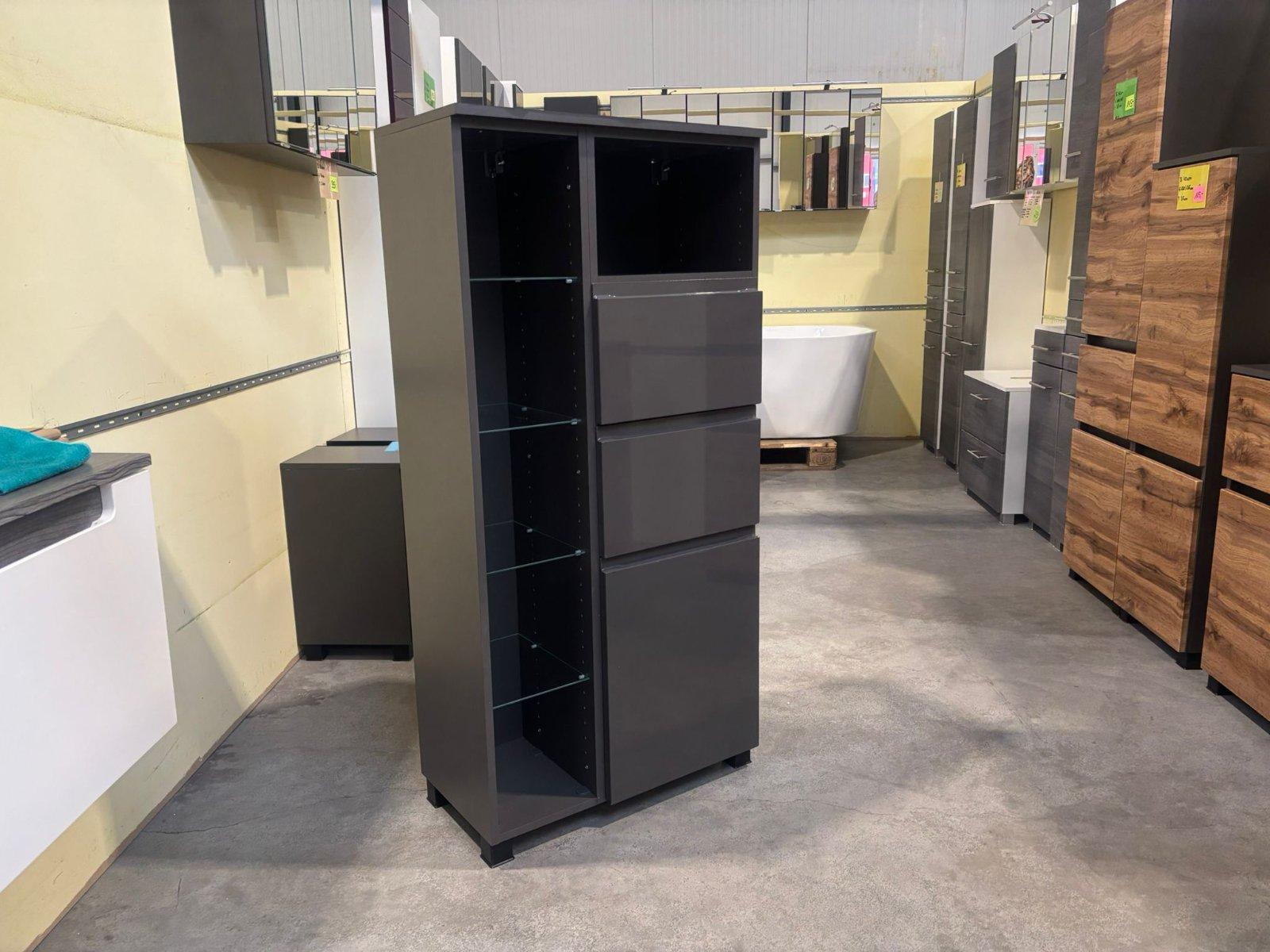 Midischrank Grafit Hochglanz 35x35x130 cm