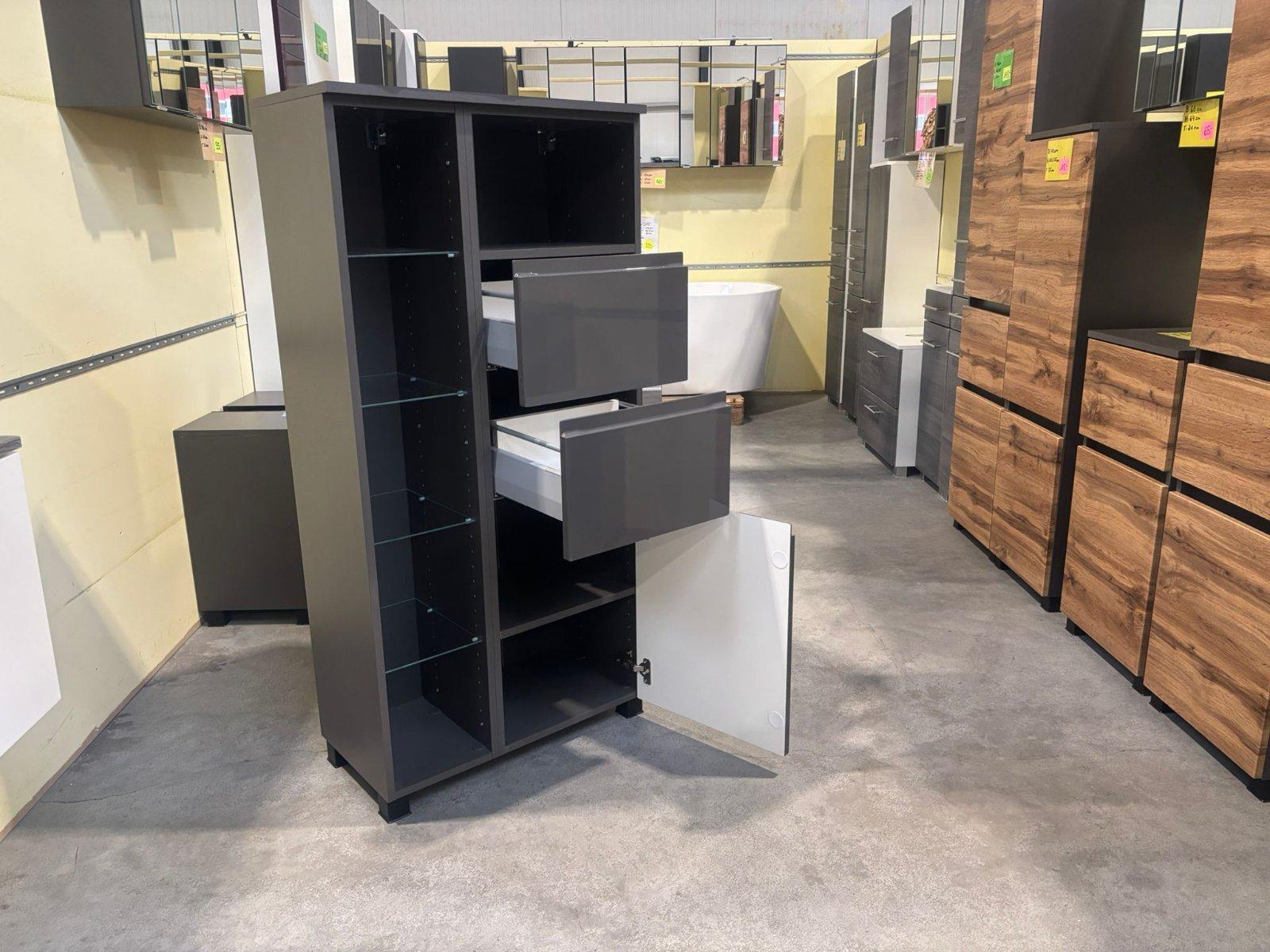 Midischrank Grafit Hochglanz 35x35x130 cm - Bild 2